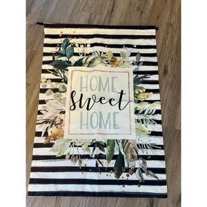 Home Sweet Home Flag‎ For Flagpole Floral Striped